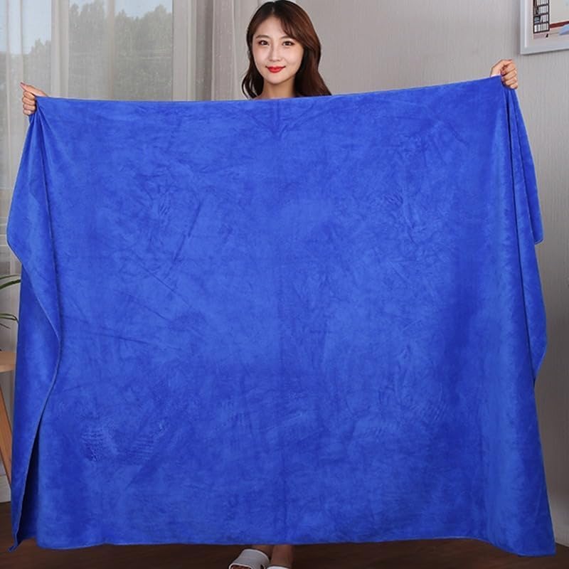 Micro Fiber Bath Towel - Blue, 80X170 cm