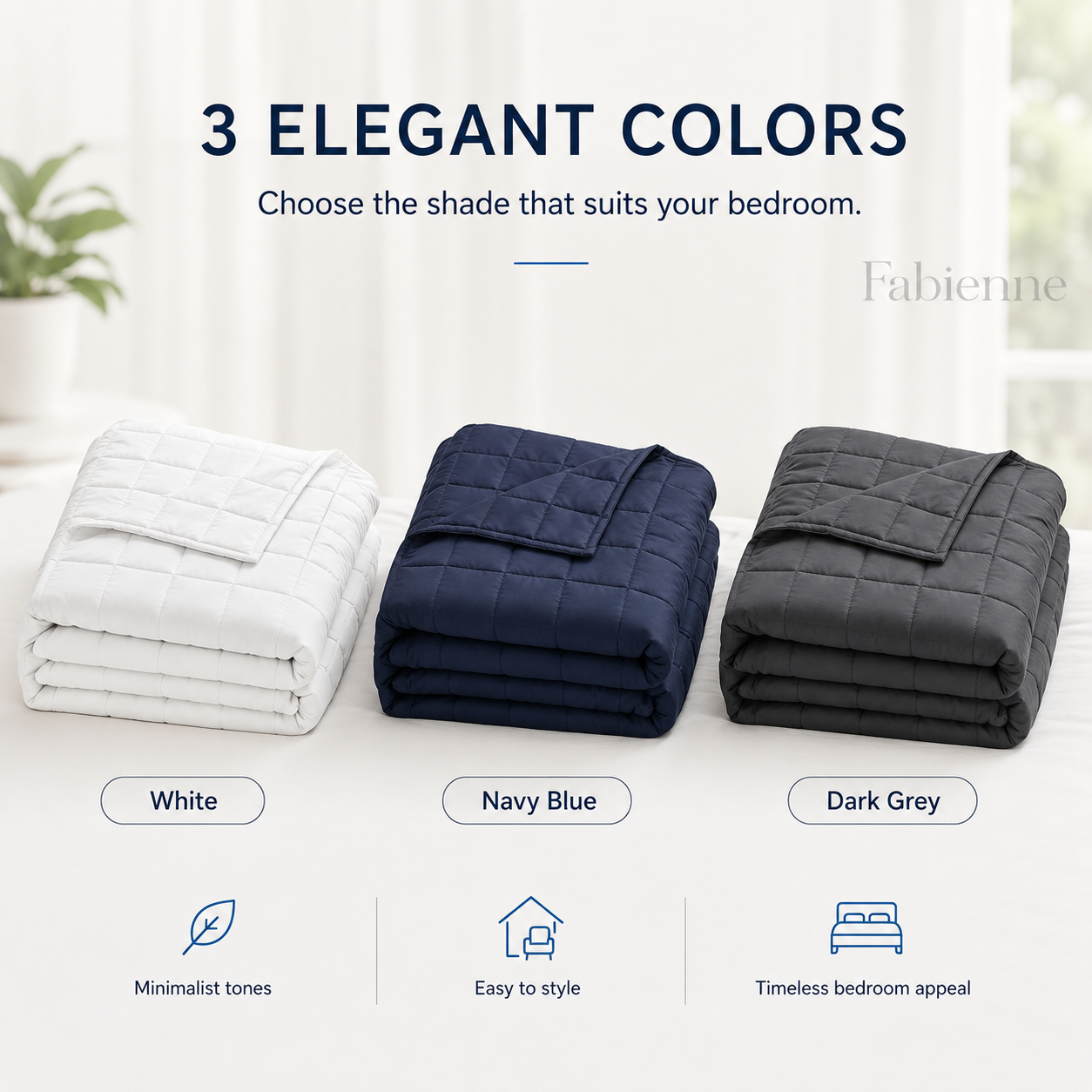 Adult Weighted Blanket 5.5/6.8/9.1Kg for Insomnia & Stress Relief