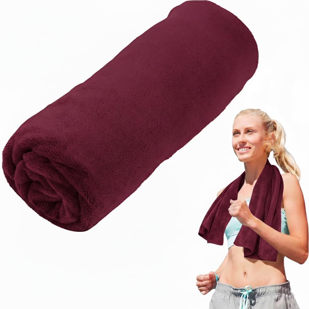 Fabienne Gym Towel 50×90cm Quick Drying Soft Microfiber Towel Lightweight & Absorbent Sport Towel for Gym, Travel & Yoga