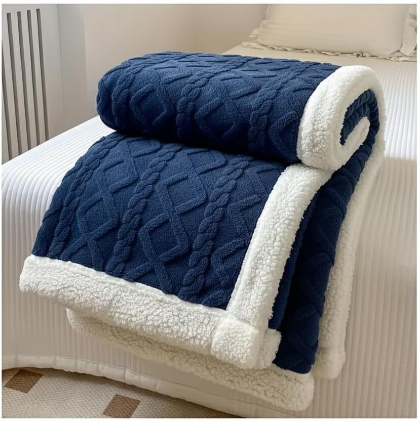 Fabienne Premium Reversible Sherpa Blanket – 220 × 240 cm