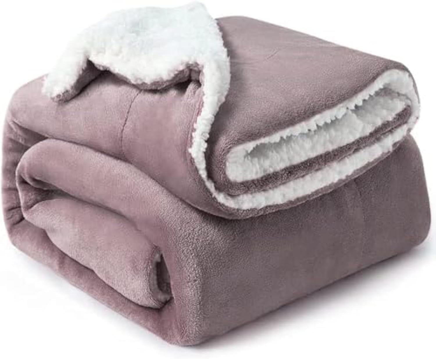 Fabienne Sherpa Blanket Single Size Twin Plush Throw Bed Blanket 160x220cm Flannel Fleece Reversible Lamb Blanket - Warm