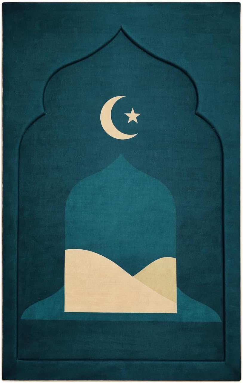 Fabienne Memory Foam Prayer Mat 70x110cm Thick Padded Muslim Prayer Rug with Knee Support Gift for Elderly People Cushio