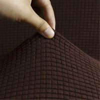 4 Seater - Stretch Sofa/Couch Cover Soft Fabric - Brown
