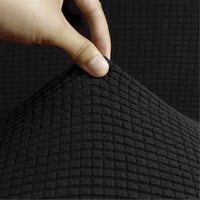 4 Seater - Stretch Sofa/Couch Cover Soft Fabric - Black