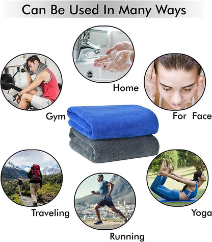 Microfiber Bath Beach Towel - 80X170cm (Sky Blue)