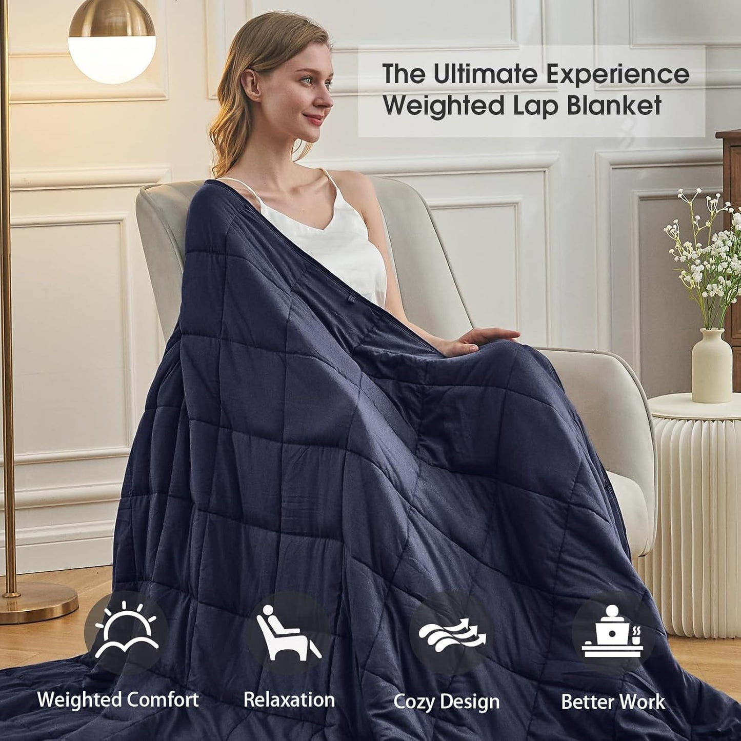 Adult Weighted Blanket 5.5/6.8/9.1Kg for Insomnia & Stress Relief