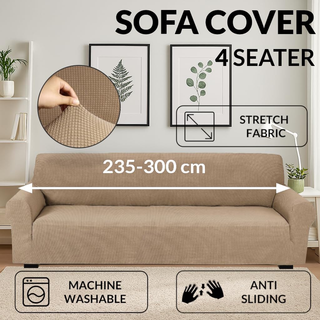 4 Seater - Stretch Sofa/Couch Cover Soft Fabric