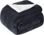 Fabienne Sherpa Blanket Single Size Twin Plush Throw Bed Blanket 160x220cm Flannel Fleece Reversible Lamb Blanket - Warm