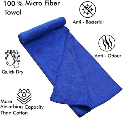 Micro Fiber Bath Towel - Blue, 80X170 cm