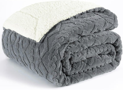 Fabienne Premium Reversible Sherpa Blanket – 220 × 240 cm