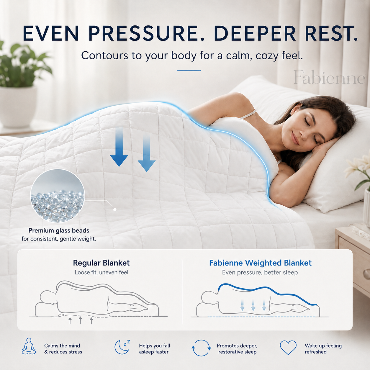 Adult Weighted Blanket 5.5/6.8/9.1Kg for Insomnia & Stress Relief